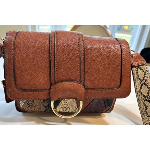 Women's Sammy Crossbody Snakeskin Purse Adjustable Strap Multiple Compartments - Picture 1 of 16